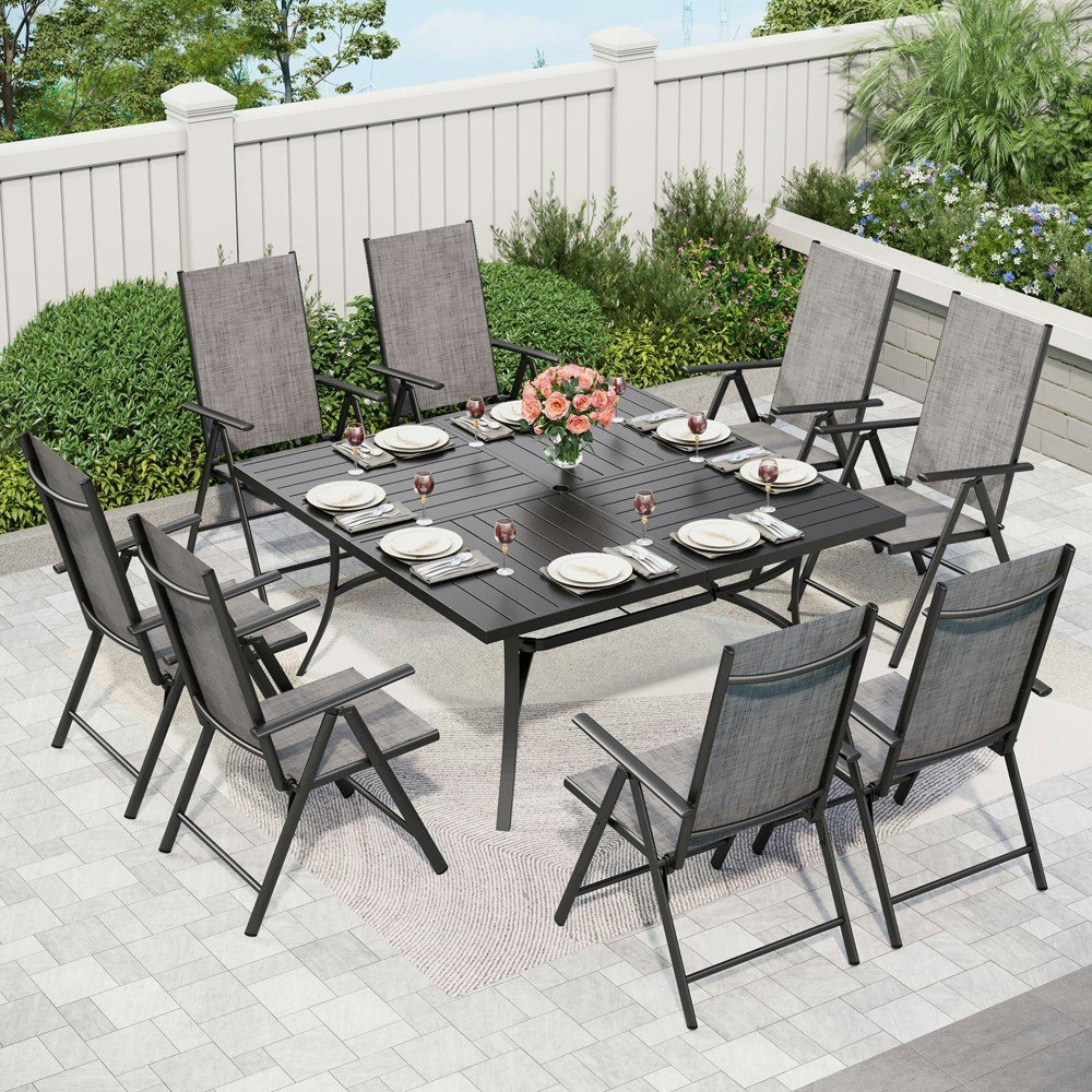 Captiva Designs 9-Piece Metal Patio Dining Set: $789.99 Captiva Designs 9-Piece Metal Patio Dining Set: $789.99