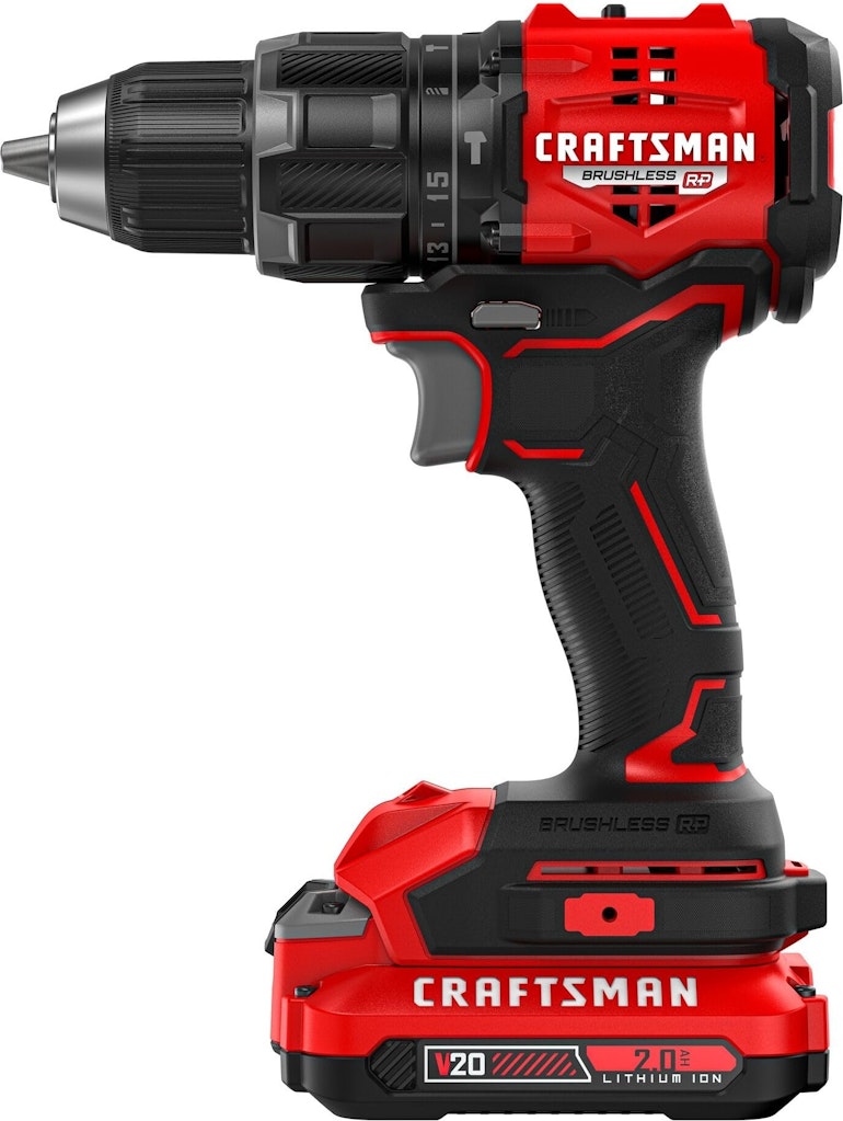 Craftsman V20 Brushless Compact 1/2" Hammer Drill Kit: $99