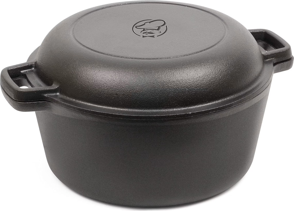 Commercial Chef 2-in-1 5-Qt. Cast Iron Dutch Oven: $18
