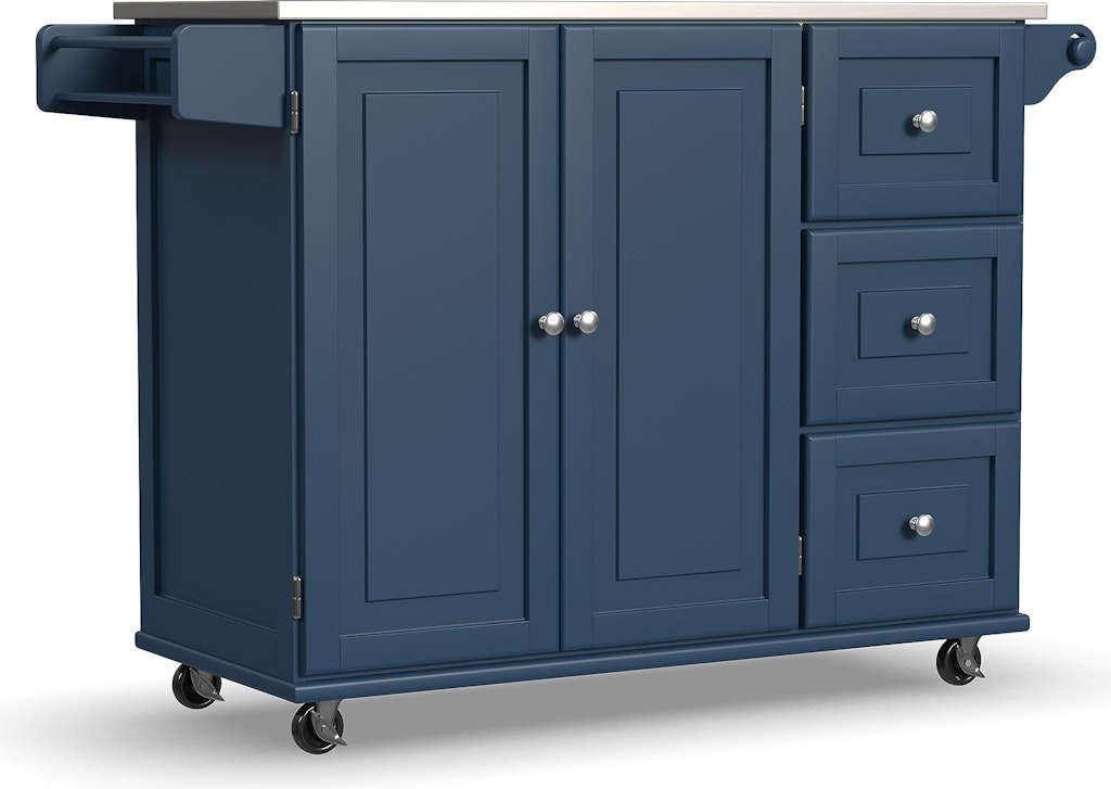 Homestyles Dolly Madison Kitchen Cart w/ Stainless Steel Top: $89