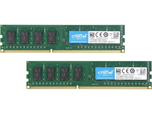 Crucial 8GB DDR3L 1600MHz Desktop Memory 2-Pack: $24.89 Crucial 8GB DDR3L 1600MHz Desktop Memory 2-Pack: $24.89