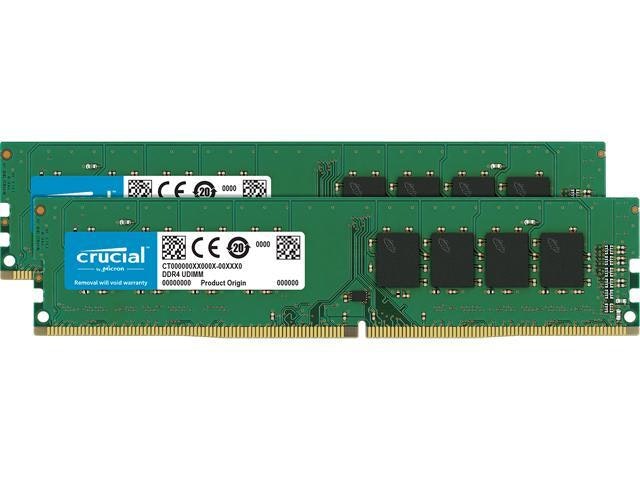 Crucial 32GB DDR4 2400MHz Desktop Memory 2-Pack: $197.99