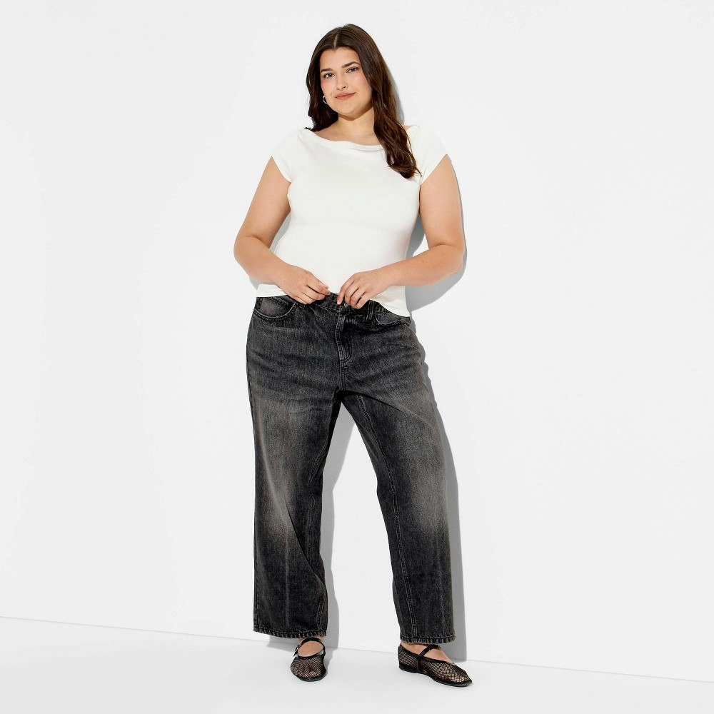 Wild Fable Women's Low-Rise Straight Leg Jeans: $28 Wild Fable Women's Low-Rise Straight Leg Jeans: $28