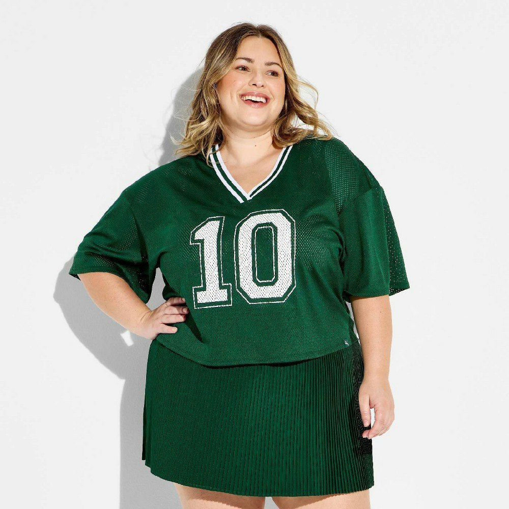 JoyLab Women's Mesh Jersey Short Sleeve Top 1X: $20 JoyLab Women's Mesh Jersey Short Sleeve Top 1X: $20