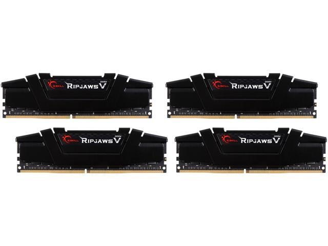 G.Skill Ripjaws V 64GB 4-Stick DDR4 3200MHz Desktop Memory Kit: $525.55 G.Skill Ripjaws V 64GB 4-Stick DDR4 3200MHz Desktop Memory Kit: $525.55