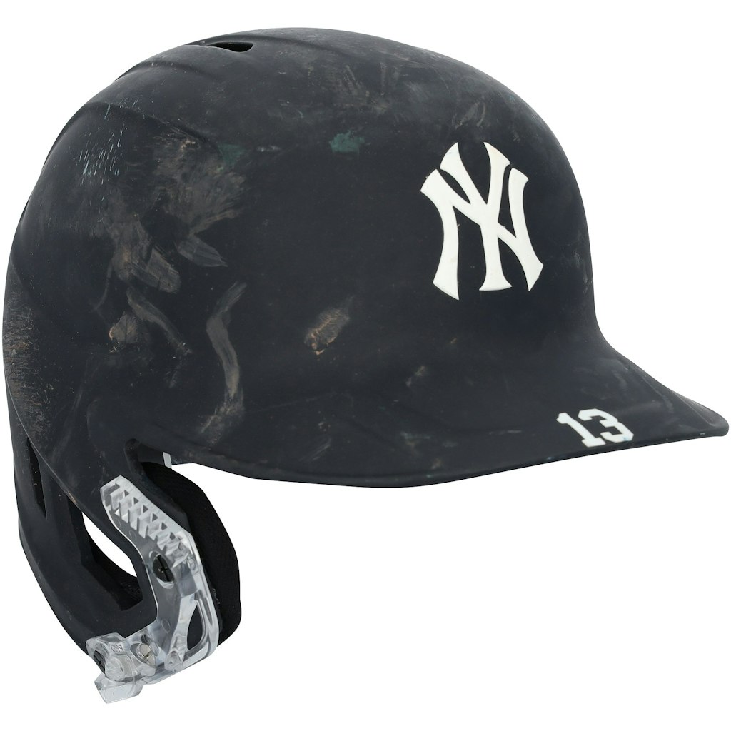 Jazz Chisholm Jr. New York Yankees Game-Used #13 Navy Batting Helmet: $1,499.99 Jazz Chisholm Jr. New York Yankees Game-Used #13 Navy Batting Helmet: $1,499.99
