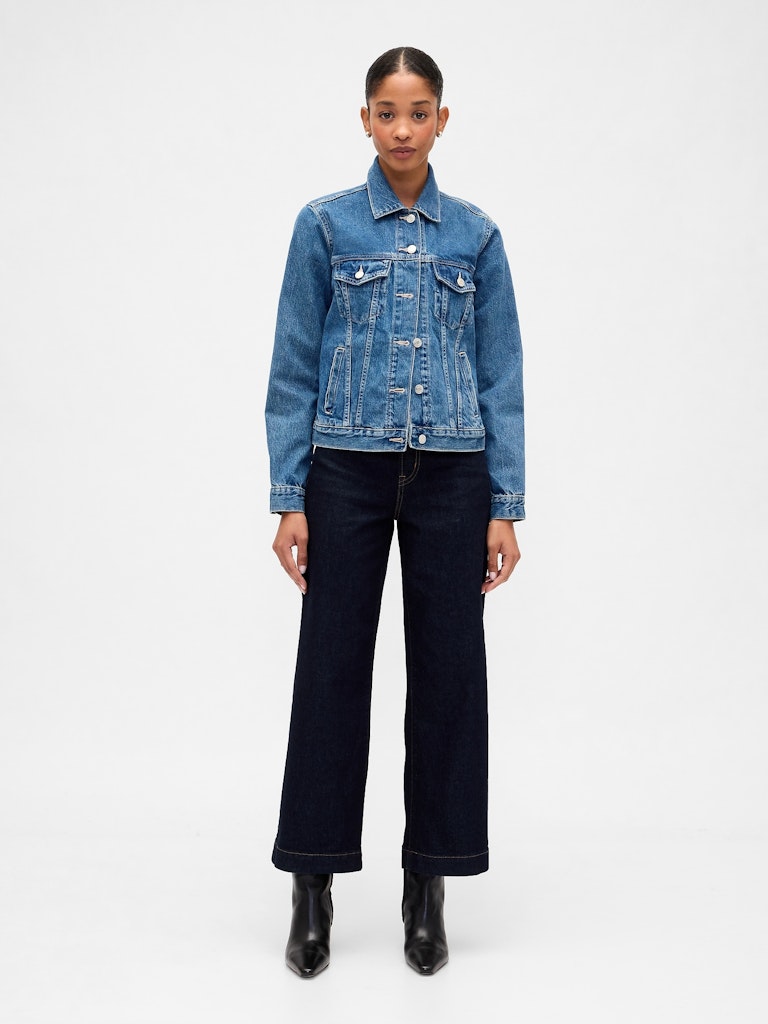 High-Rise Wide-Leg Crop Jeans: $39.99