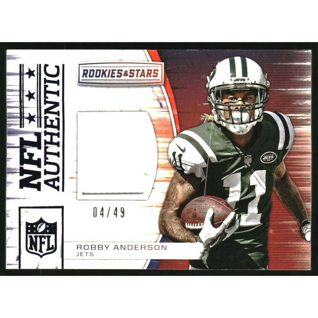 2018 Rookies and Stars NFL Robby Anderson Prime Jersey Card: $10 2018 Rookies and Stars NFL Robby Anderson Prime Jersey Card: $10
