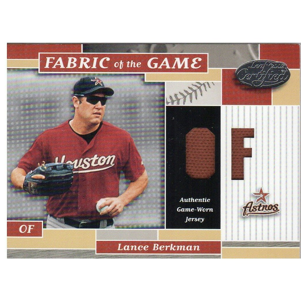 2002 Leaf Certified Fabric of the Game Lance Berkman Card #90PS /25: $18 2002 Leaf Certified Fabric of the Game Lance Berkman Card #90PS /25: $18