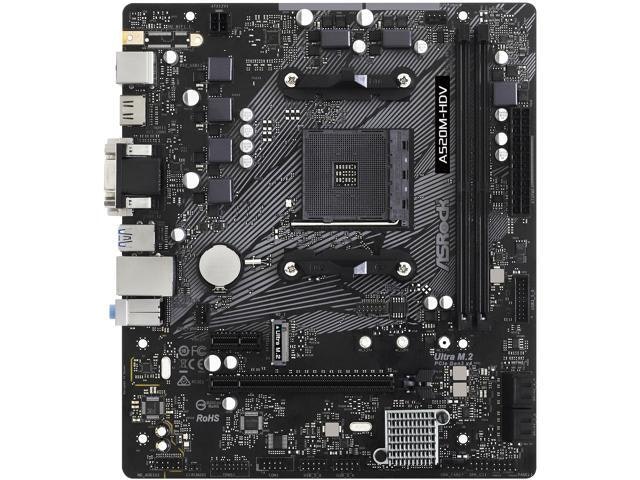 ASRock A520M-HDV AM4 Micro ATX Motherboard: $67.79 ASRock A520M-HDV AM4 Micro ATX Motherboard: $67.79