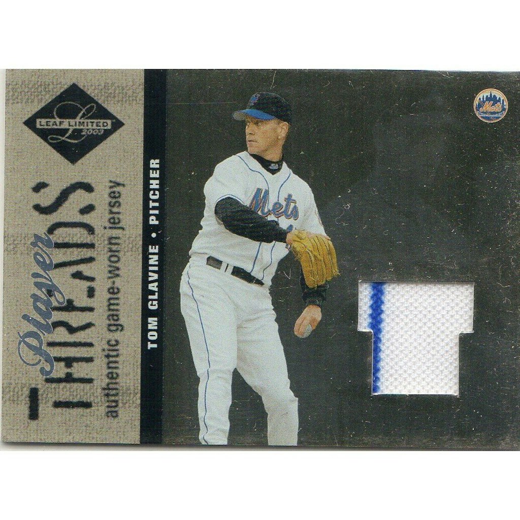 2003 Leaf Limited Tom Glavine Player Threads Serial Numbered Trading Card: $12 2003 Leaf Limited Tom Glavine Player Threads Serial Numbered Trading Card: $12