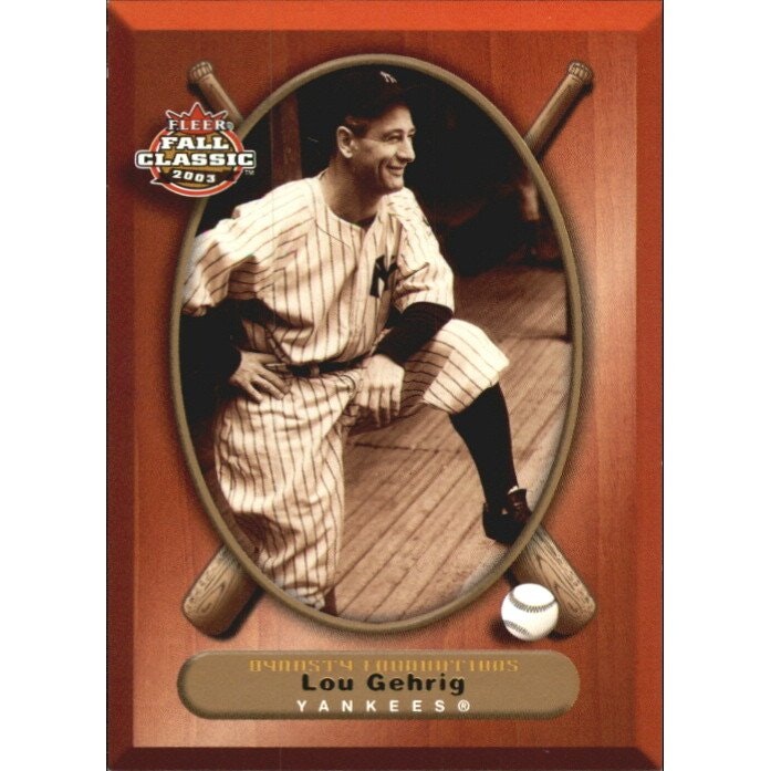 2003 Fleer Fall Classics Championship Gold Lou Gehrig Trading Card: $27 2003 Fleer Fall Classics Championship Gold Lou Gehrig Trading Card: $27