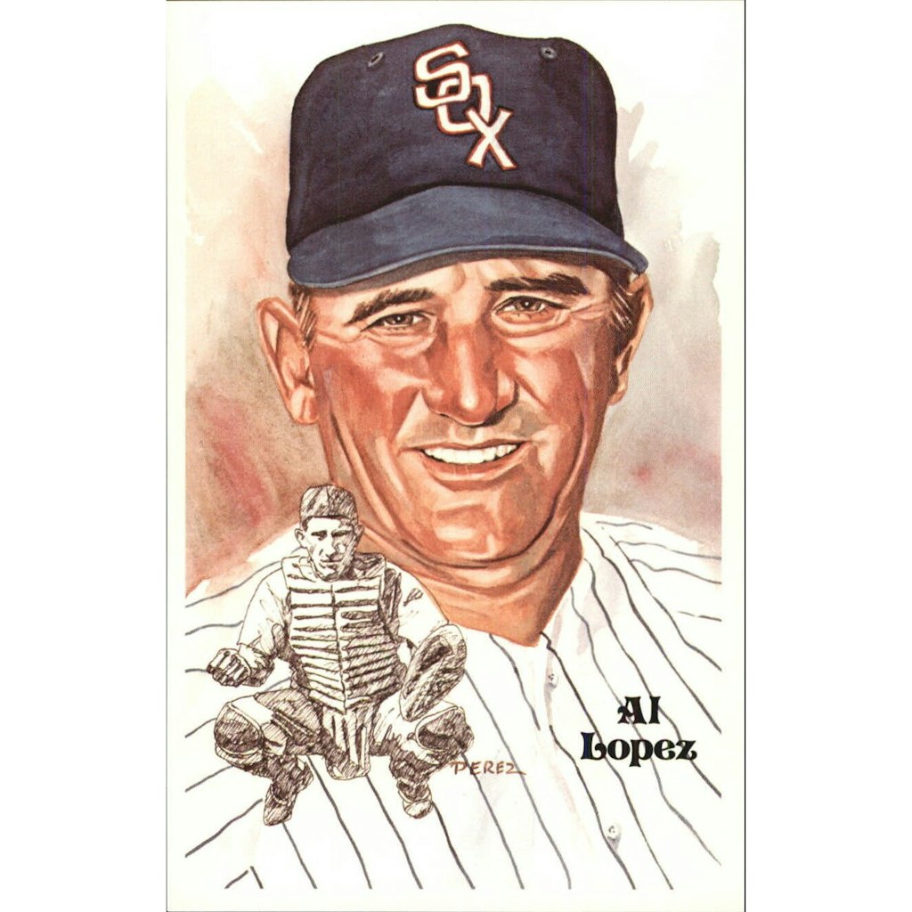 1980 Perez-Steele Hall of Fame Al Lopez Postcard: $18