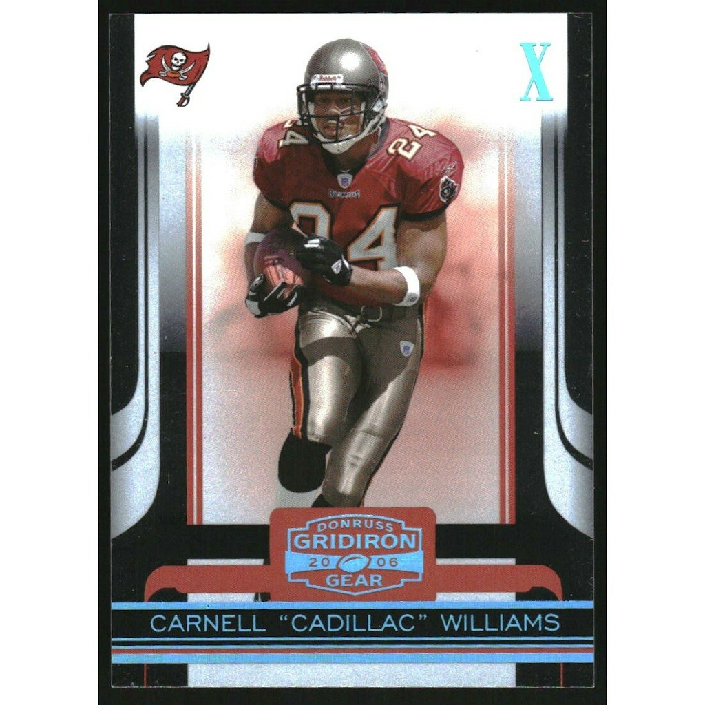 2006 Donruss Gridiron Gear Platinum Holofoil Cadillac Williams Card: $10