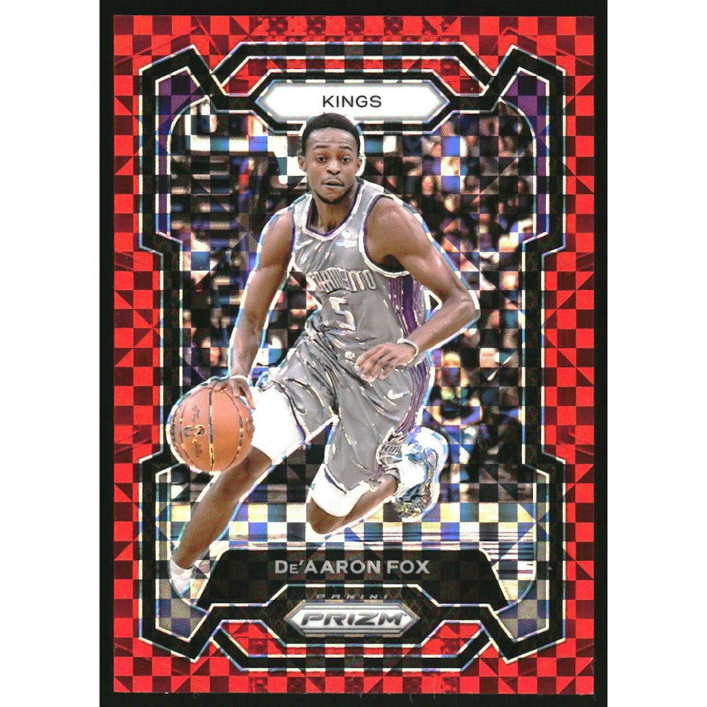 2023-24 Panini Prizm De'Aaron Fox Red Power Prizm Card: $27 2023-24 Panini Prizm De'Aaron Fox Red Power Prizm Card: $27