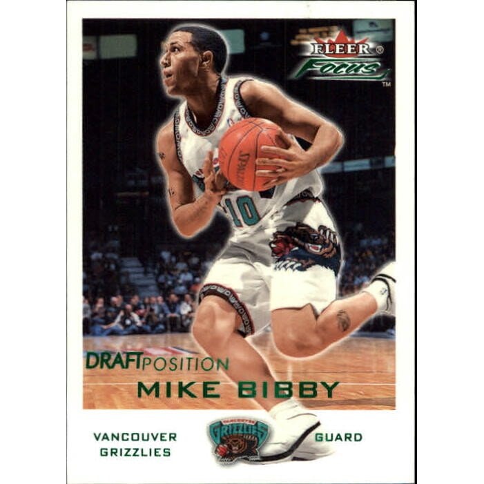 2000-01 Fleer Focus Mike Bibby Draft Position Card: $13.50 2000-01 Fleer Focus Mike Bibby Draft Position Card: $13.50