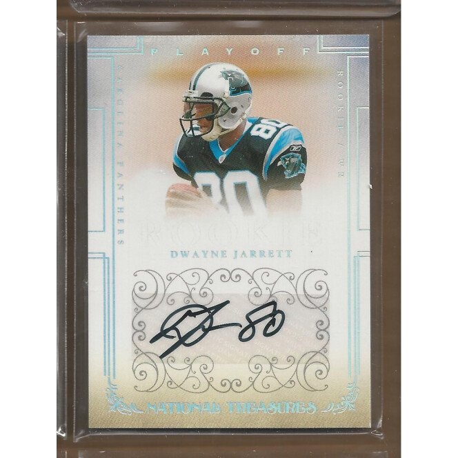2007 Playoff National Treasures Dwayne Jarrett Signature Silver Card: $10.80 2007 Playoff National Treasures Dwayne Jarrett Signature Silver Card: $10.80
