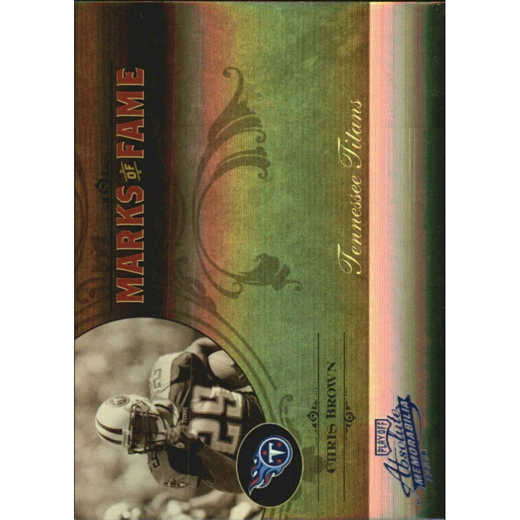 2005 Absolute Memorabilia Marks of Fame Spectrum Chris Brown Trading Card: $10.80 2005 Absolute Memorabilia Marks of Fame Spectrum Chris Brown Trading Card: $10.80