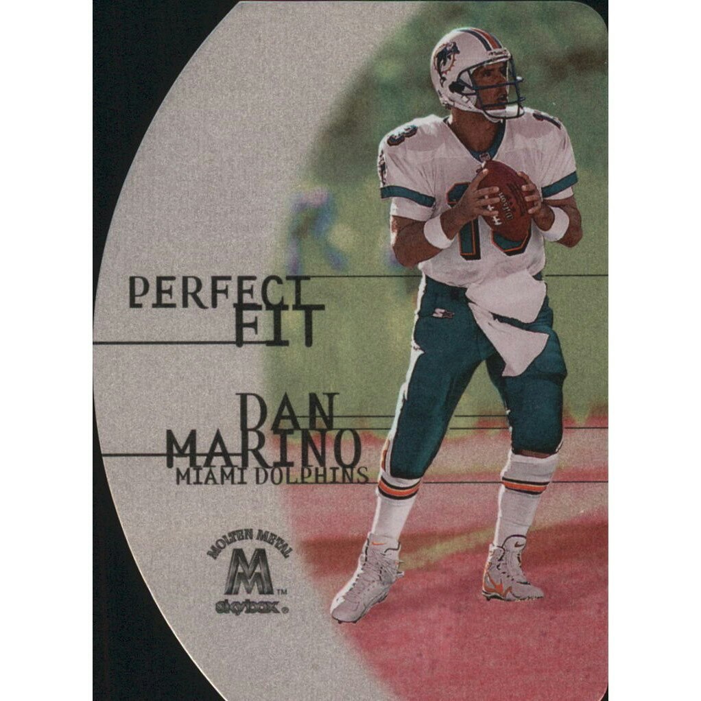 1999 SkyBox Molten Metal Perfect Fit Silver Dan Marino Card: $10 1999 SkyBox Molten Metal Perfect Fit Silver Dan Marino Card: $10