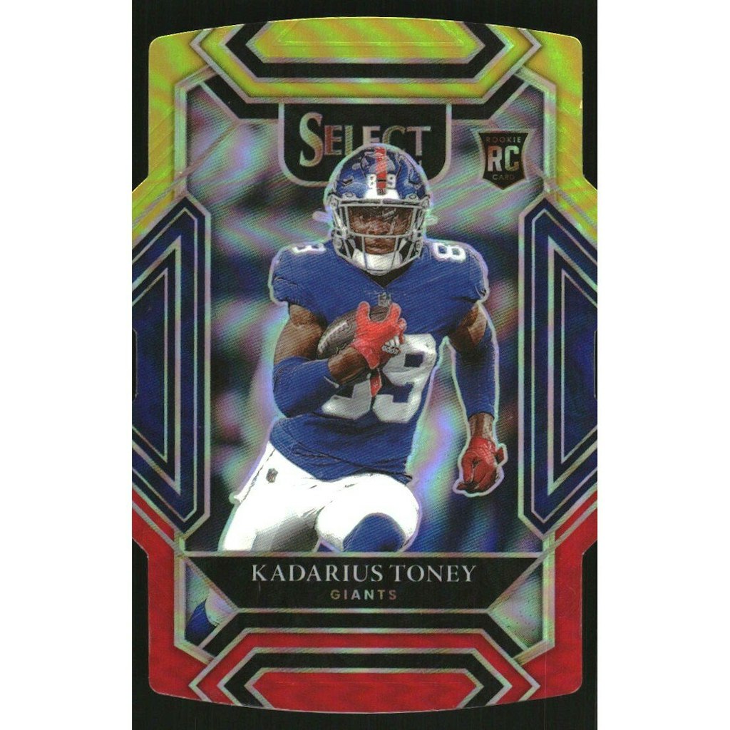 Kadarius Toney 2021 Select Prizm Red and Yellow Die-Cut Card #252: $13.50 Kadarius Toney 2021 Select Prizm Red and Yellow Die-Cut Card #252: $13.50
