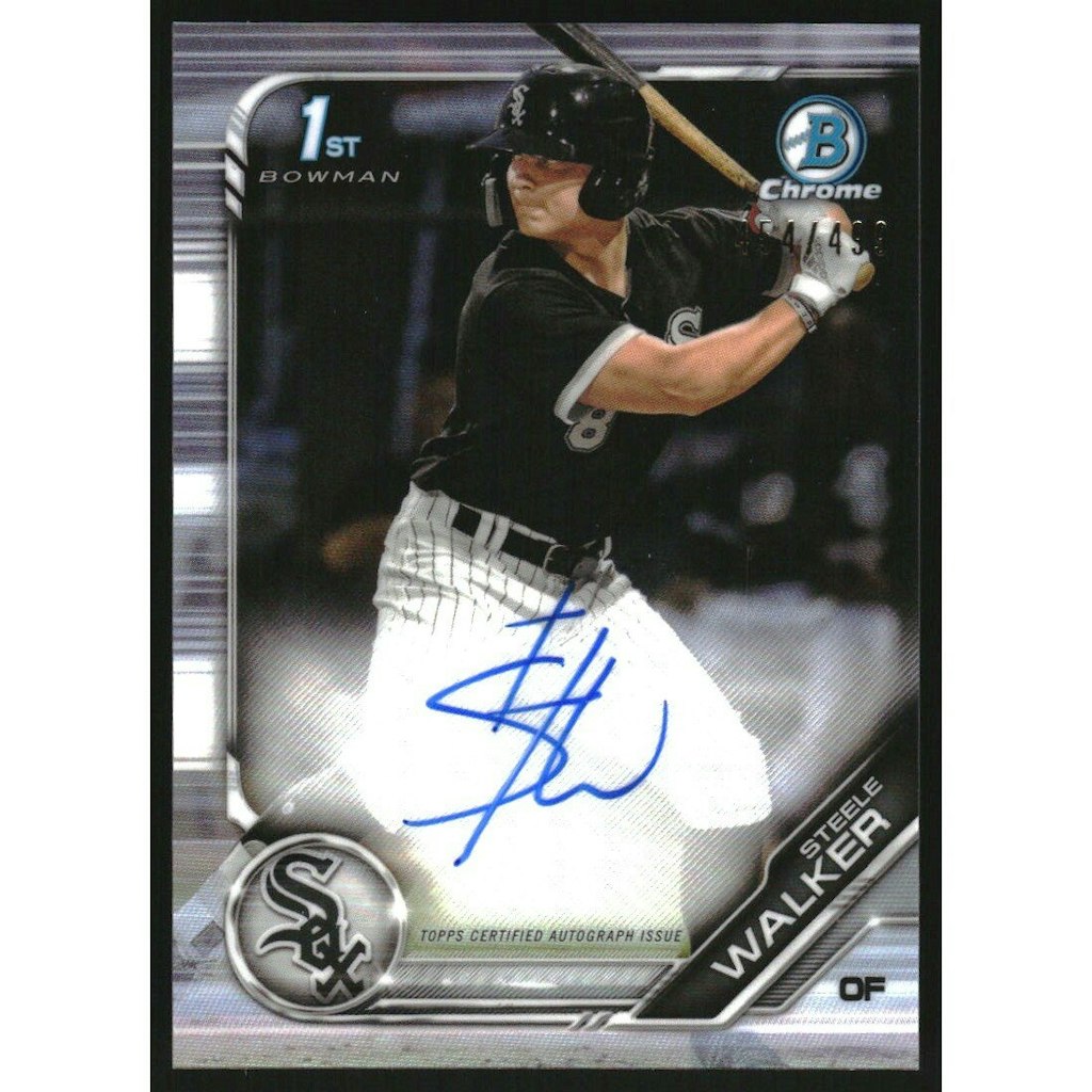 Steele Walker 2019 Bowman Chrome Prospect Autograph Refractor: $10.80 Steele Walker 2019 Bowman Chrome Prospect Autograph Refractor: $10.80