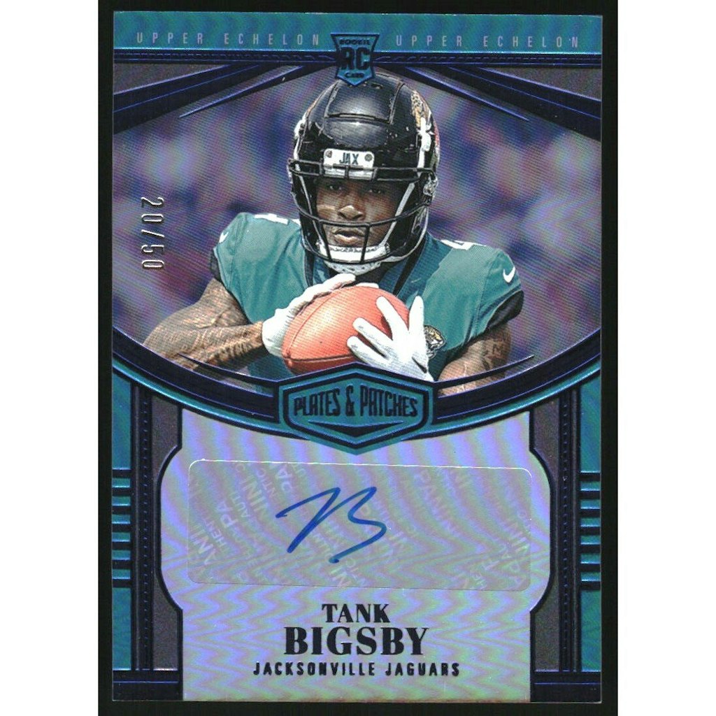 2023 Panini Plates and Patches Tank Bigsby Rookie Upper Echelon Autograph Card: $27 2023 Panini Plates and Patches Tank Bigsby Rookie Upper Echelon Autograph Card: $27