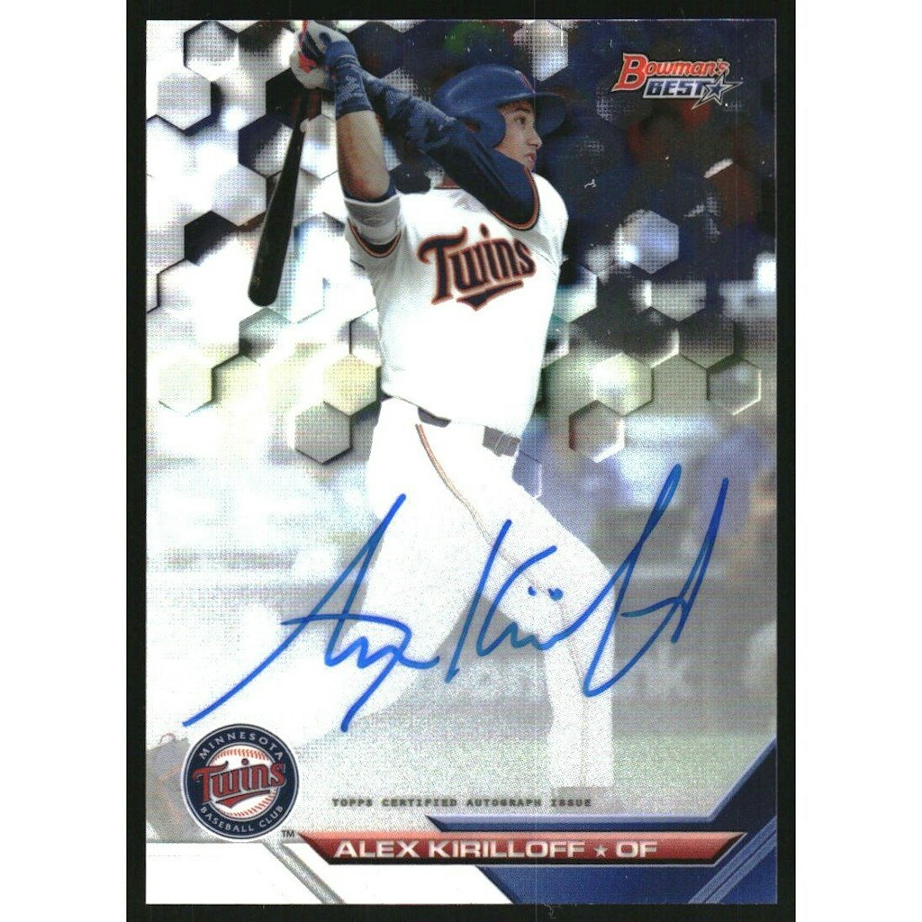 2016 Bowman's Best Alex Kirilloff Autograph Card: $10.80 2016 Bowman's Best Alex Kirilloff Autograph Card: $10.80