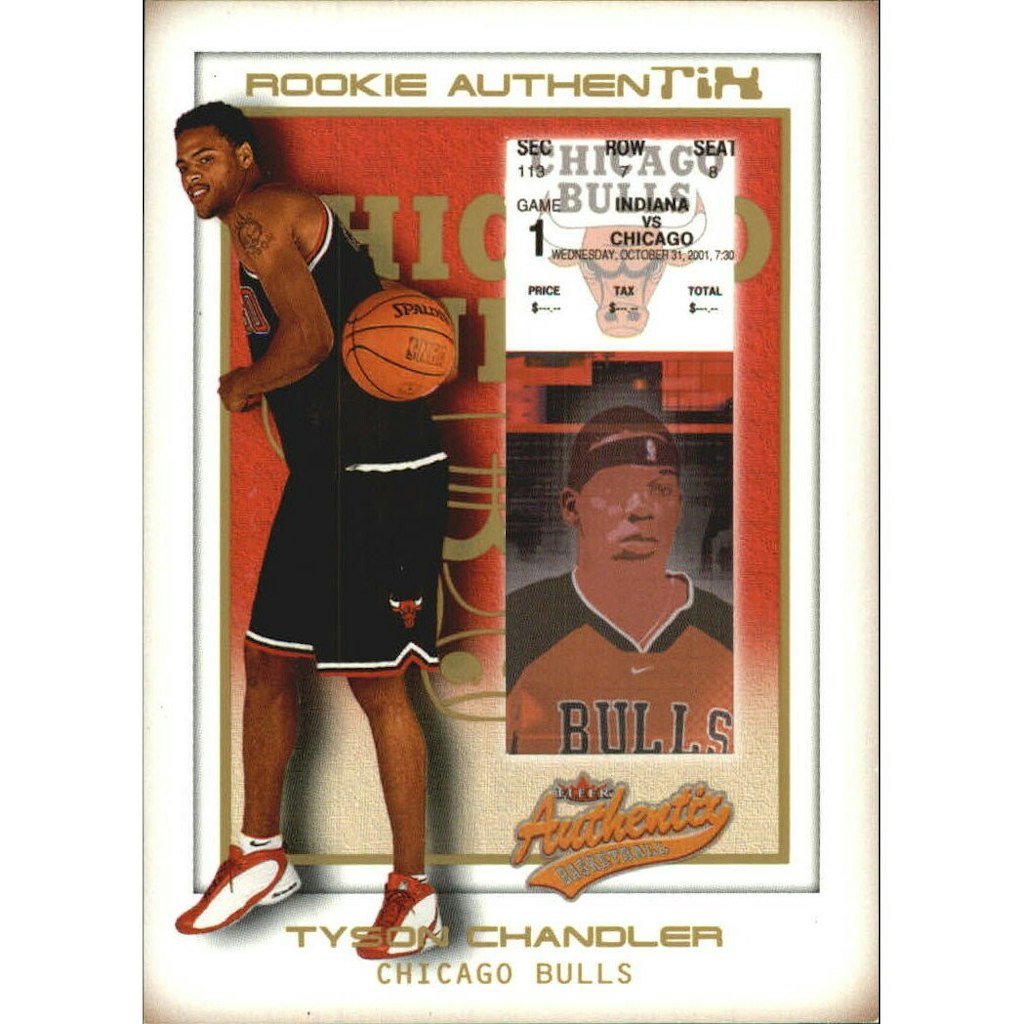 2001-02 Fleer Authentix Second Row Parallel Tyson Chandler Basketball Card: $10.80 2001-02 Fleer Authentix Second Row Parallel Tyson Chandler Basketball Card: $10.80