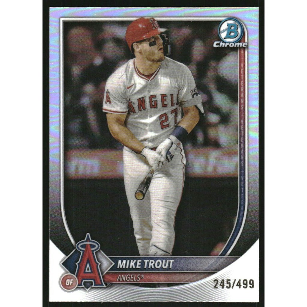 2025 Bowman Chrome Mike Trout Refractor Card: $10.80