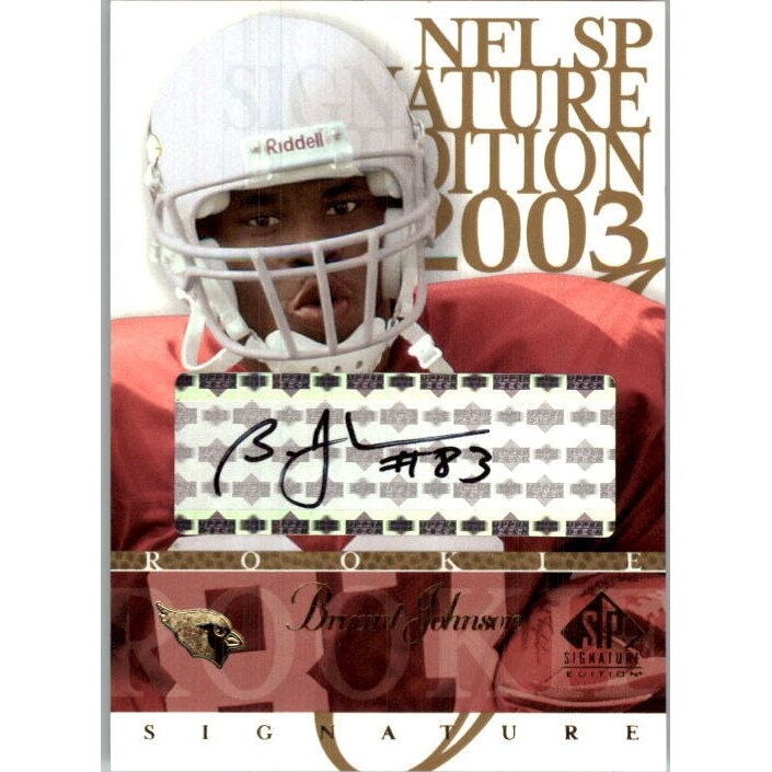 2003 SP Signature Autographs Bryant Johnson Autographed Card: $14