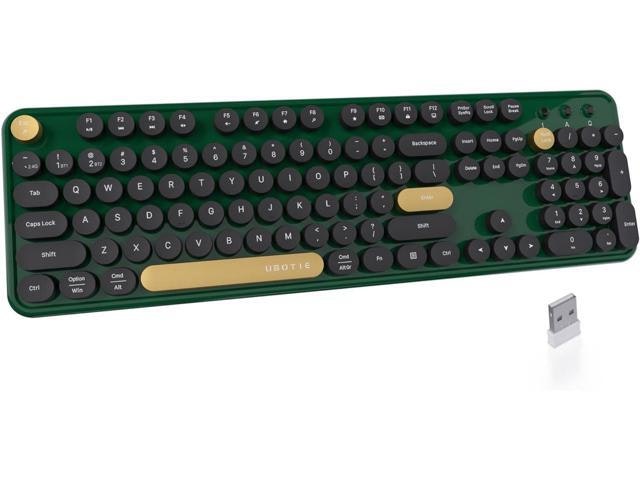 Ubotie Dual-Mode Retro Wireless Keyboard: $63.39