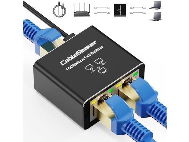 RJ45 1-to-2 Gigabit Ethernet Splitter: $28.23 RJ45 1-to-2 Gigabit Ethernet Splitter: $28.23