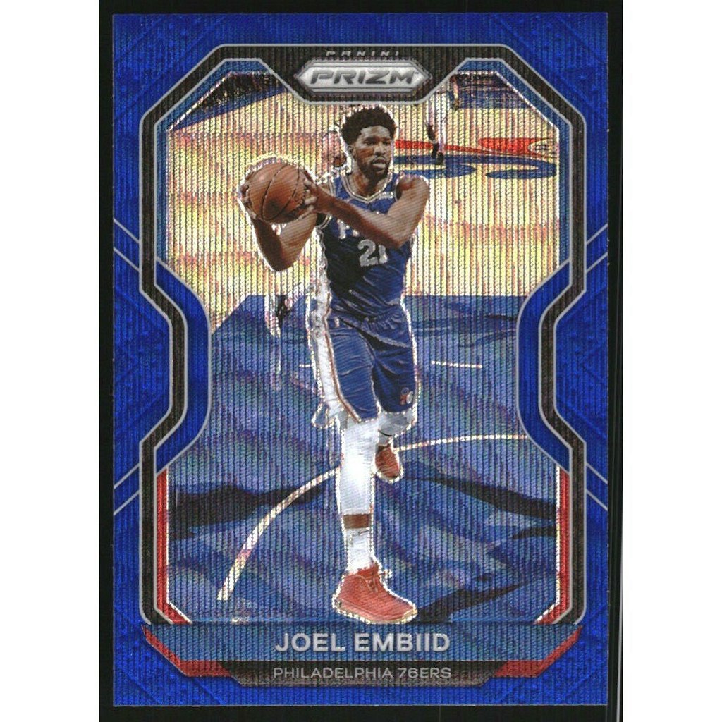 2020-21 Panini Prizm Blue Wave Joel Embiid #141 Card: $13.50