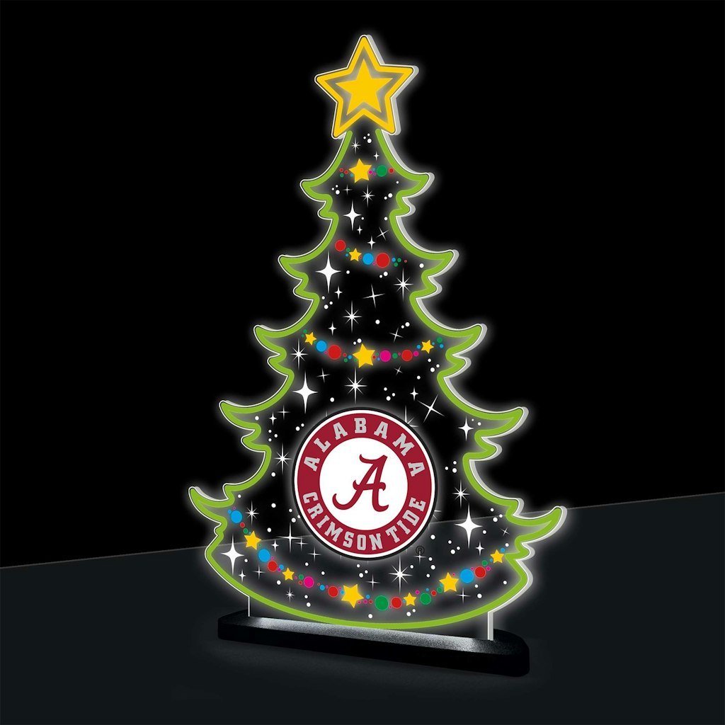 Alabama Crimson Tide 10-inch LED Tabletop Christmas Tree Sign: $59.99 Alabama Crimson Tide 10-inch LED Tabletop Christmas Tree Sign: $59.99
