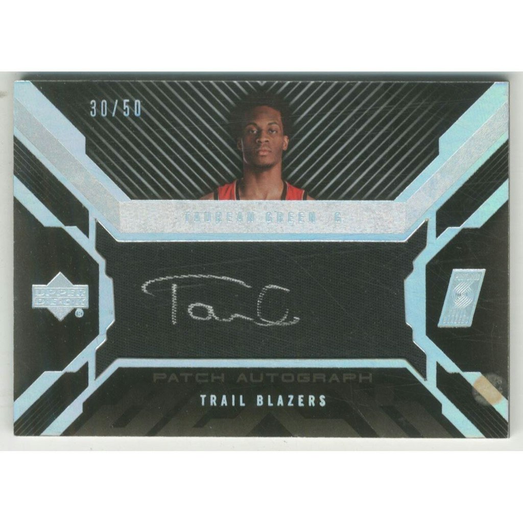 2007-08 Upper Deck Black Taurean Green Patch Autograph 50-Count: $17.50 2007-08 Upper Deck Black Taurean Green Patch Autograph 50-Count: $17.50