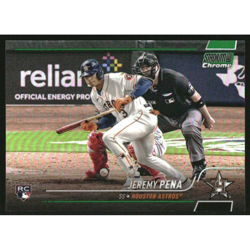 2022 Stadium Club Chrome Jeremy Pena Green Refractor Baseball Card: $54 2022 Stadium Club Chrome Jeremy Pena Green Refractor Baseball Card: $54
