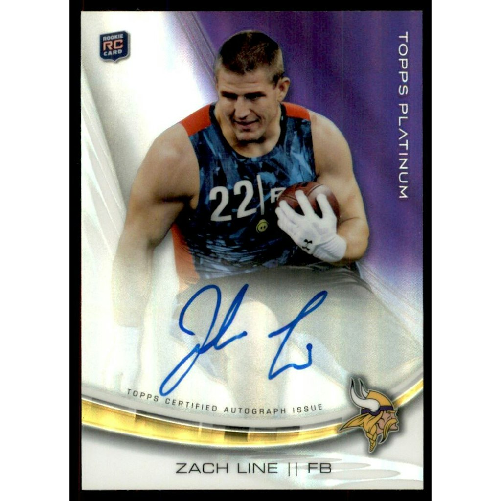 2013 Topps Platinum Zach Line Rookie Autograph Purple Refractor Card: $14
