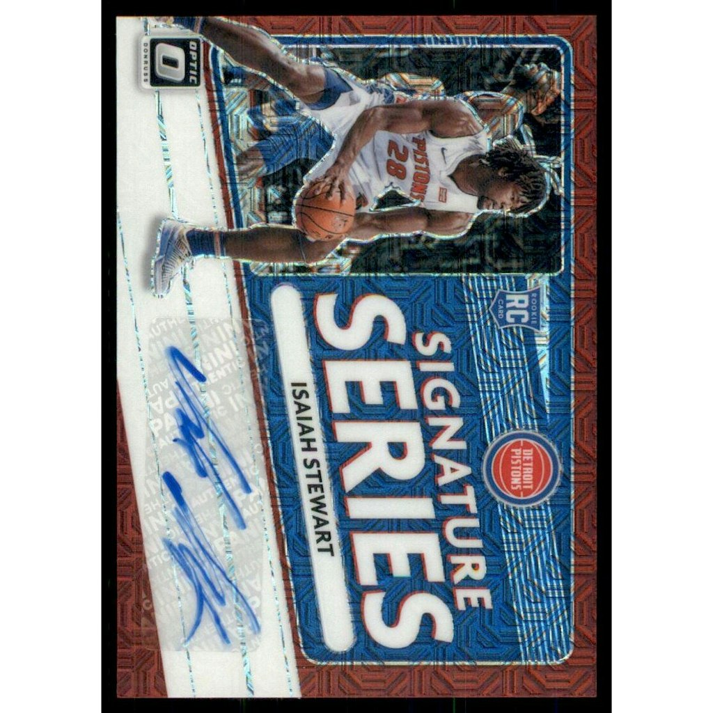 2020-21 Donruss Optic Isaiah Stewart Signature Series Choice Card: $22.50
