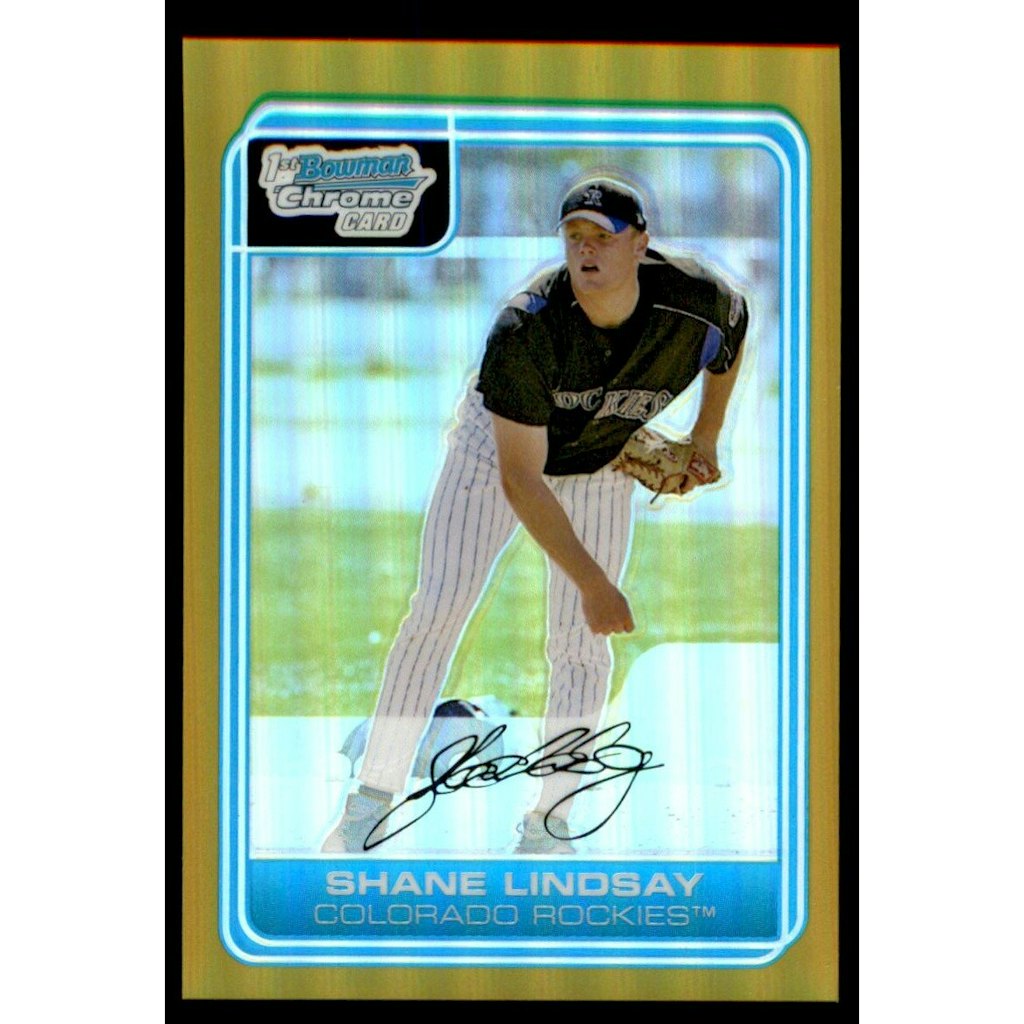 2006 Bowman Chrome Prospects Gold Refractor Shane Lindsay #BC158: $14 2006 Bowman Chrome Prospects Gold Refractor Shane Lindsay #BC158: $14