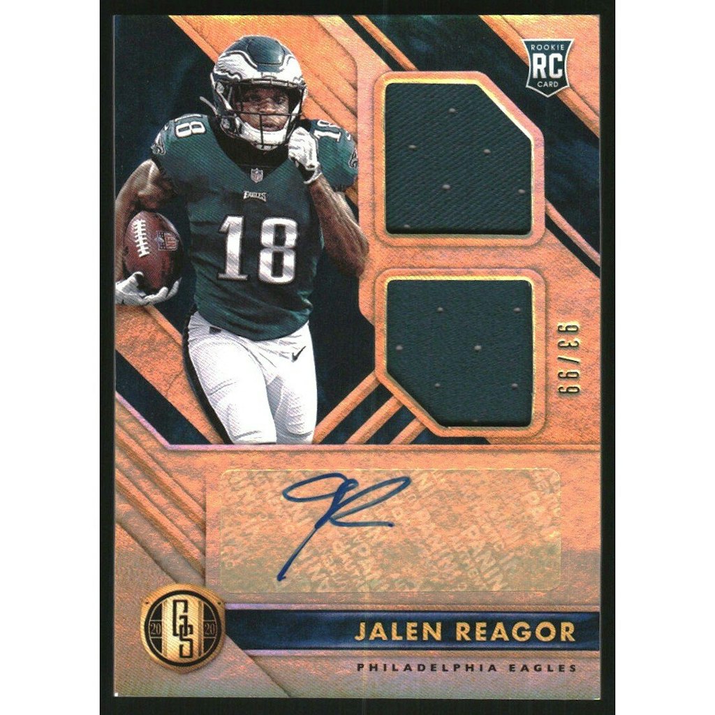 2020 Panini Gold Standard Jalen Reagor Rookie Jersey Autograph Card: $15 2020 Panini Gold Standard Jalen Reagor Rookie Jersey Autograph Card: $15