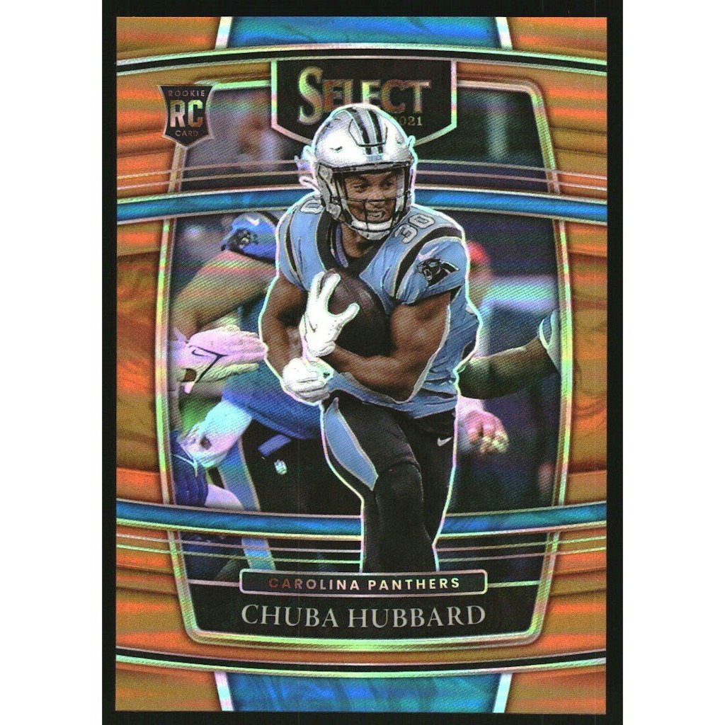 Chuba Hubbard 2021 Select Prizm Orange #76 Card: $18 Chuba Hubbard 2021 Select Prizm Orange #76 Card: $18