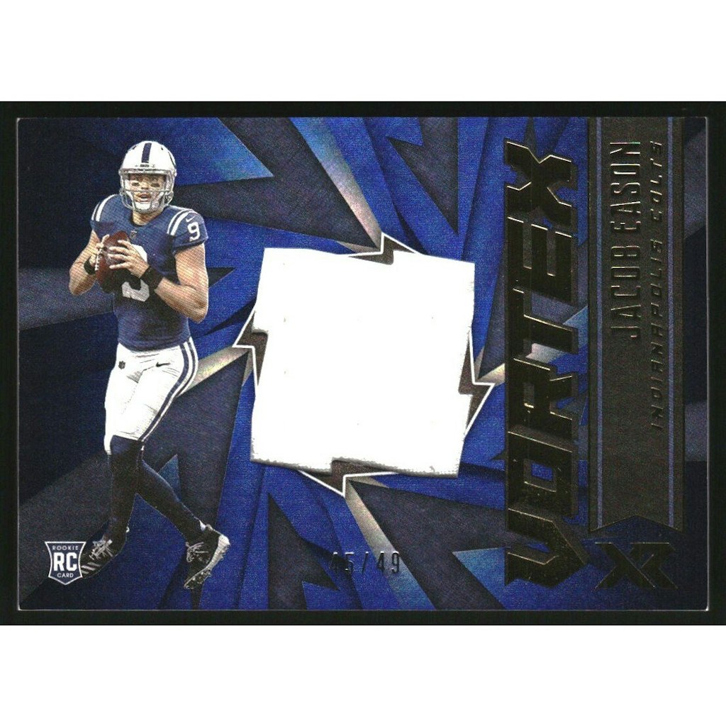 2020 Panini XR Vortex Jacob Eason Blue Materials Card #16: $18 2020 Panini XR Vortex Jacob Eason Blue Materials Card #16: $18