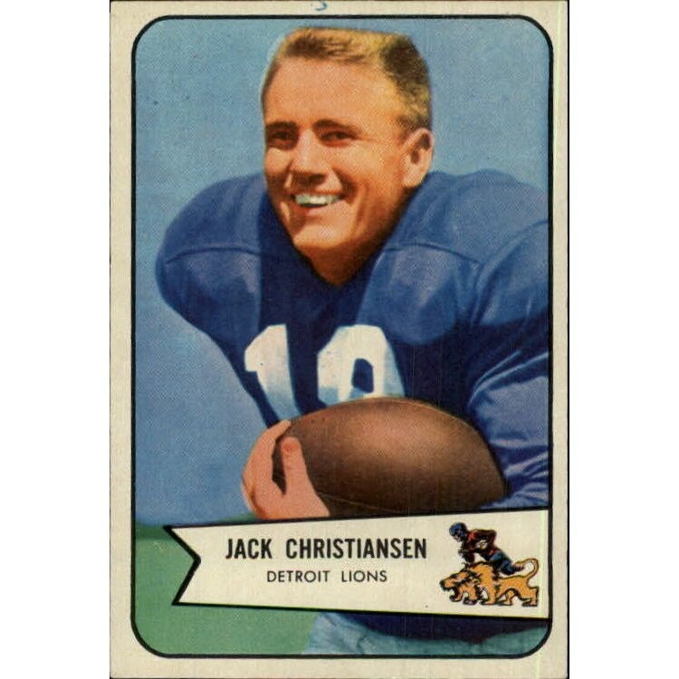 1954 Bowman Jack Christiansen #100 Card: $15 1954 Bowman Jack Christiansen #100 Card: $15