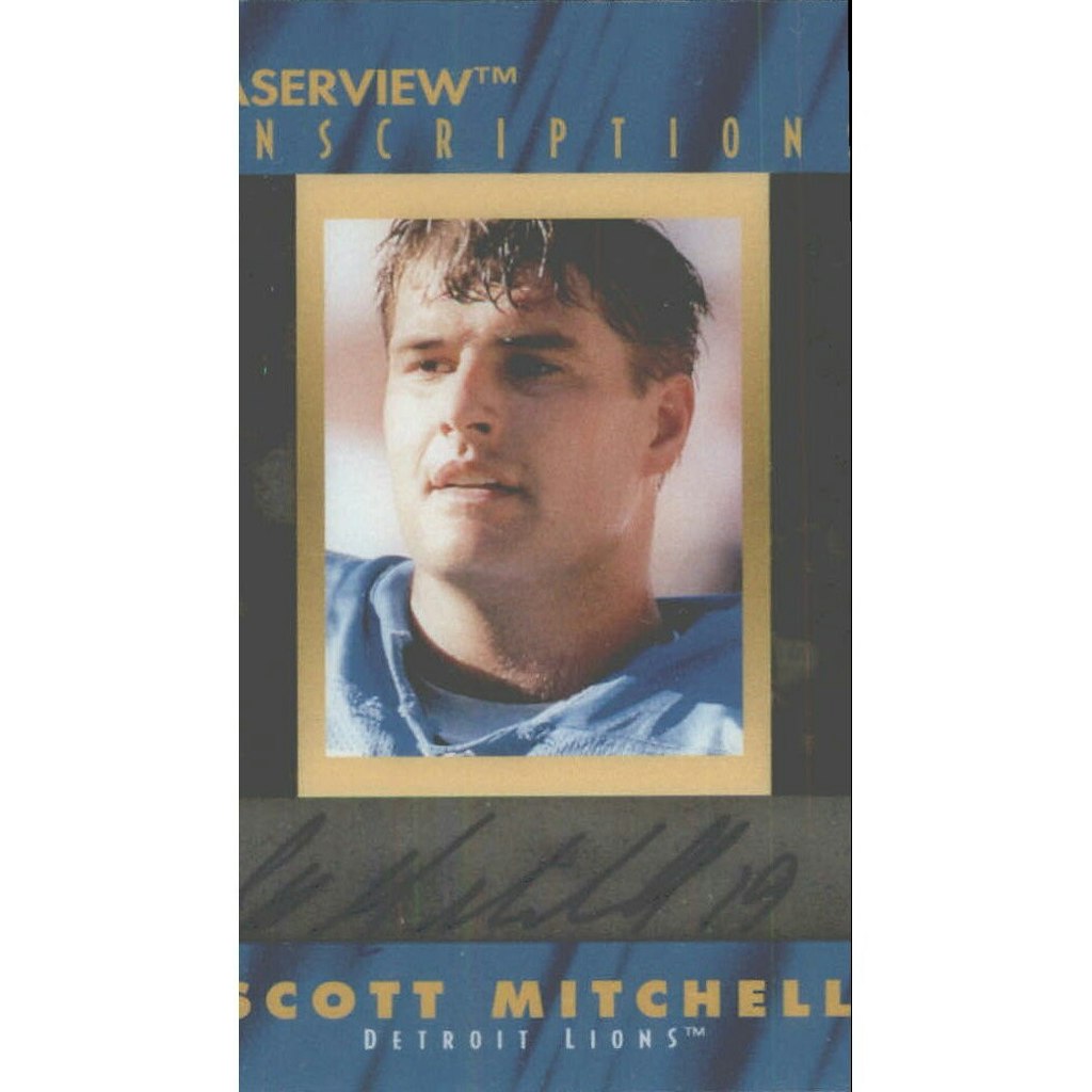 1996 Laser View Inscriptions #18 Scott Mitchell 4,900-Count: $10 1996 Laser View Inscriptions #18 Scott Mitchell 4,900-Count: $10