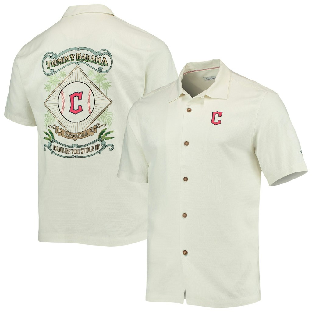 Tommy Bahama Cleveland Guardians Baseball Button-Up Shirt: $140.99 Tommy Bahama Cleveland Guardians Baseball Button-Up Shirt: $140.99