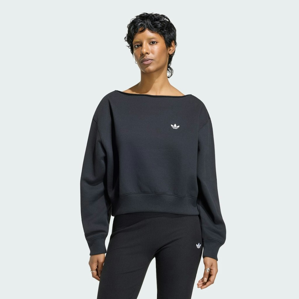 Essentials Fleece Boatneck Sweatshirt: $55 Essentials Fleece Boatneck Sweatshirt: $55