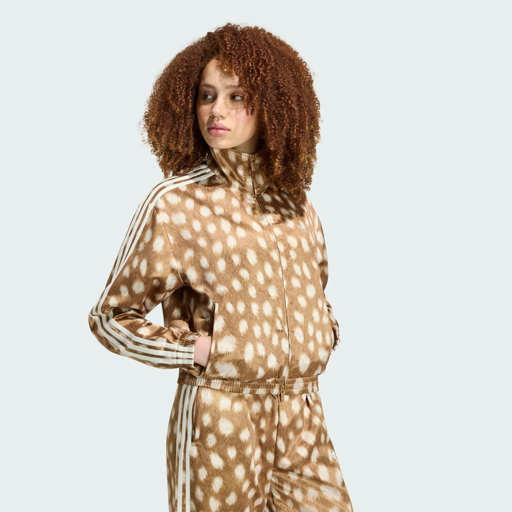 Animal Print Firebird Track Top: $90