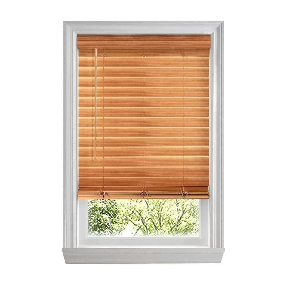 Chestnut Cordless 2-1/2-Inch Faux Wood Blind 52.25" x 72": $103.09 Chestnut Cordless 2-1/2-Inch Faux Wood Blind 52.25" x 72": $103.09