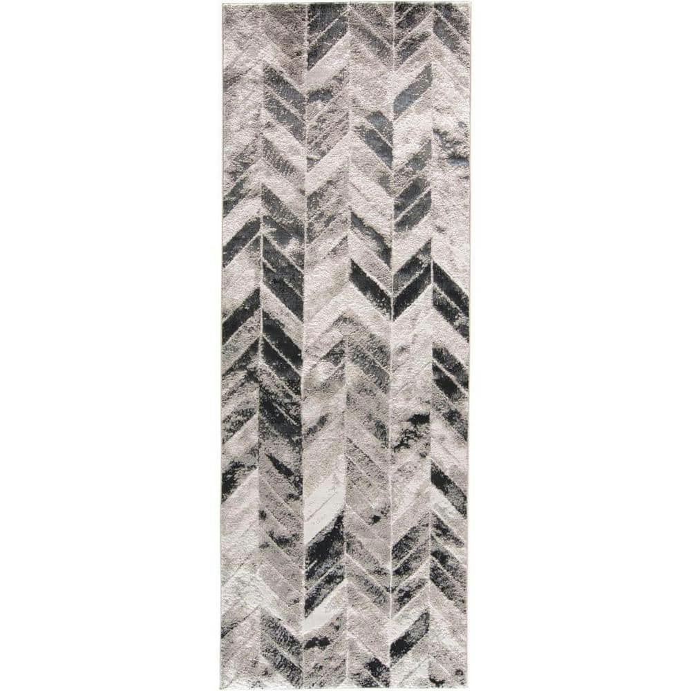 2' x 8' Beige and Black Chevron Runner Rug: $164.83 2' x 8' Beige and Black Chevron Runner Rug: $164.83