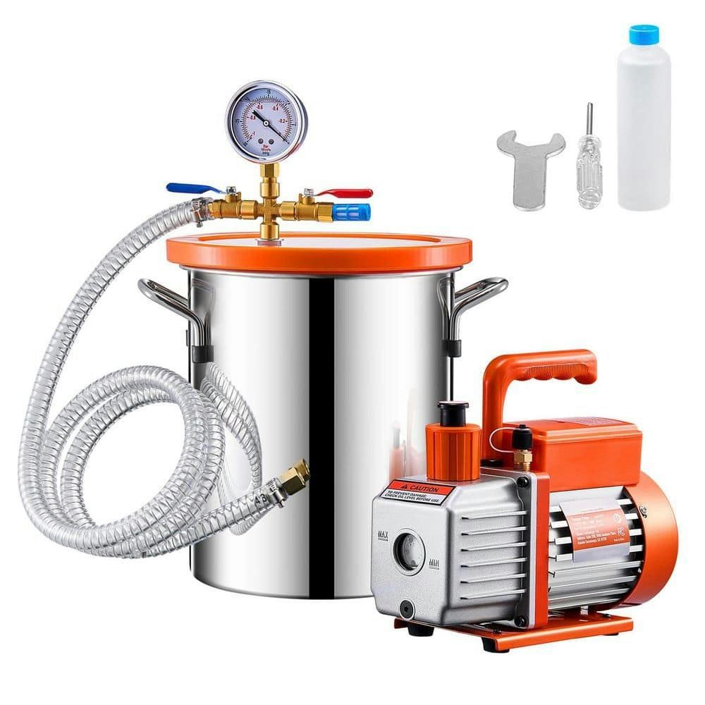3-Gallon Vacuum Chamber and 3.5 CFM Vacuum Pump Kit: $119.75